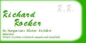 richard rocker business card